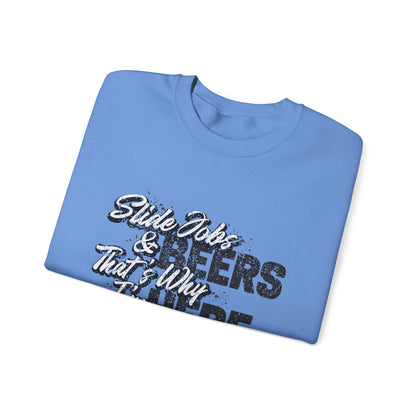 Slide Jobs & Beer Unisex Heavy Blend™ Crewneck Sweatshirt