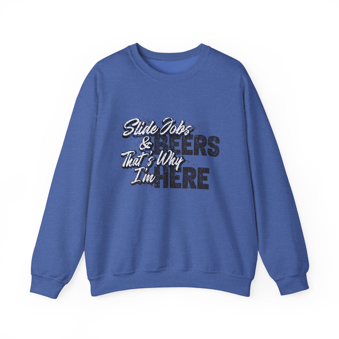 Slide Jobs & Beer Unisex Heavy Blend™ Crewneck Sweatshirt