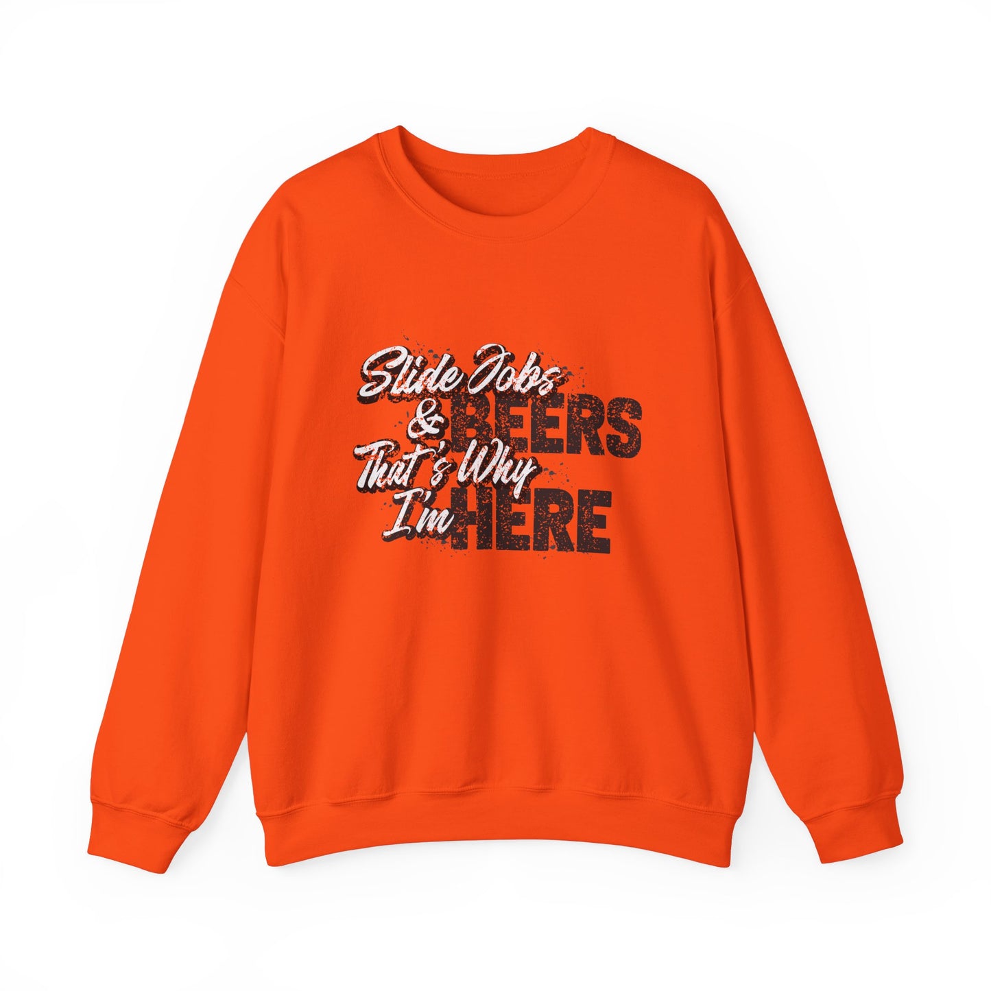 Slide Jobs & Beer Unisex Heavy Blend™ Crewneck Sweatshirt