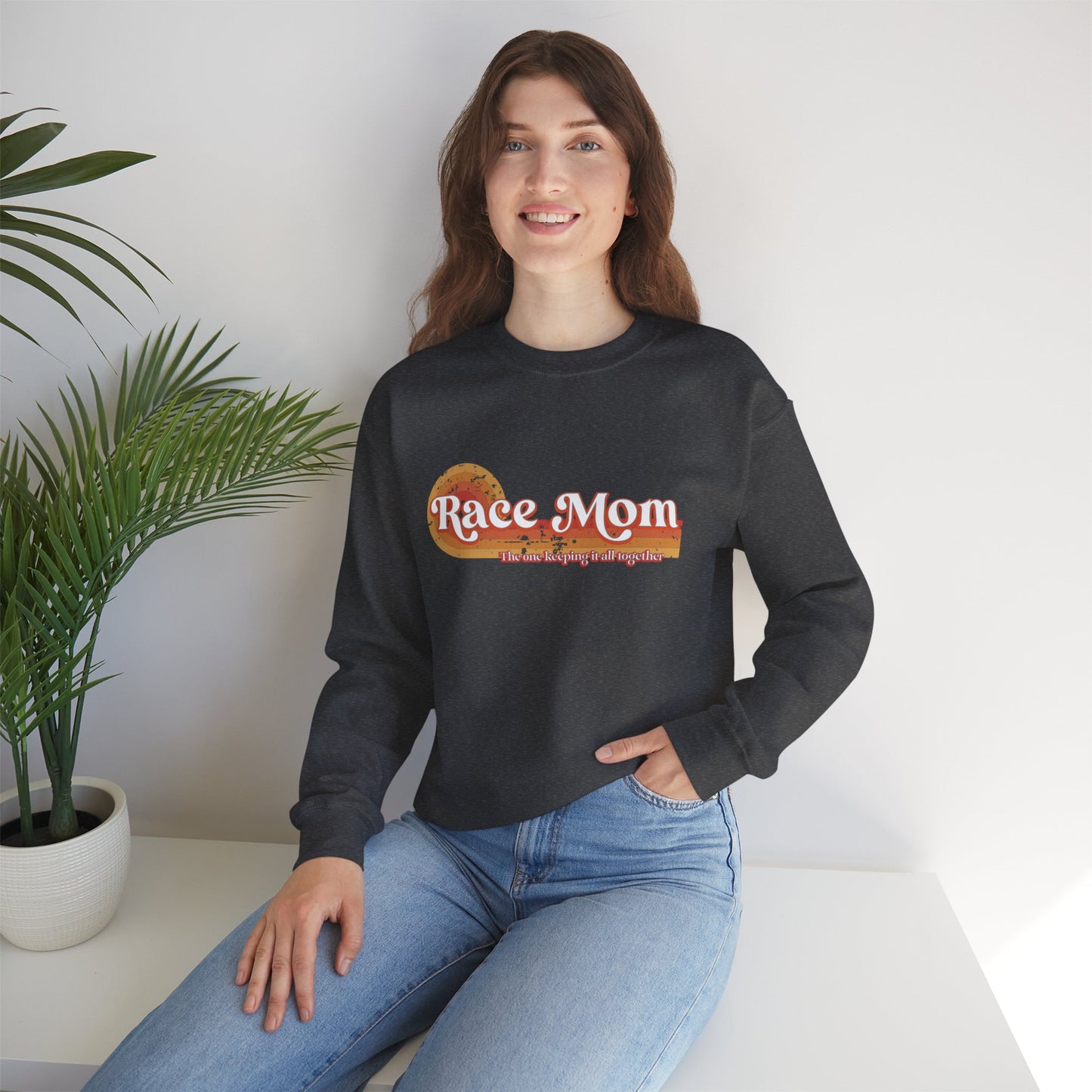 Race Mom Unisex Heavy Blend™ Crewneck Sweatshirt