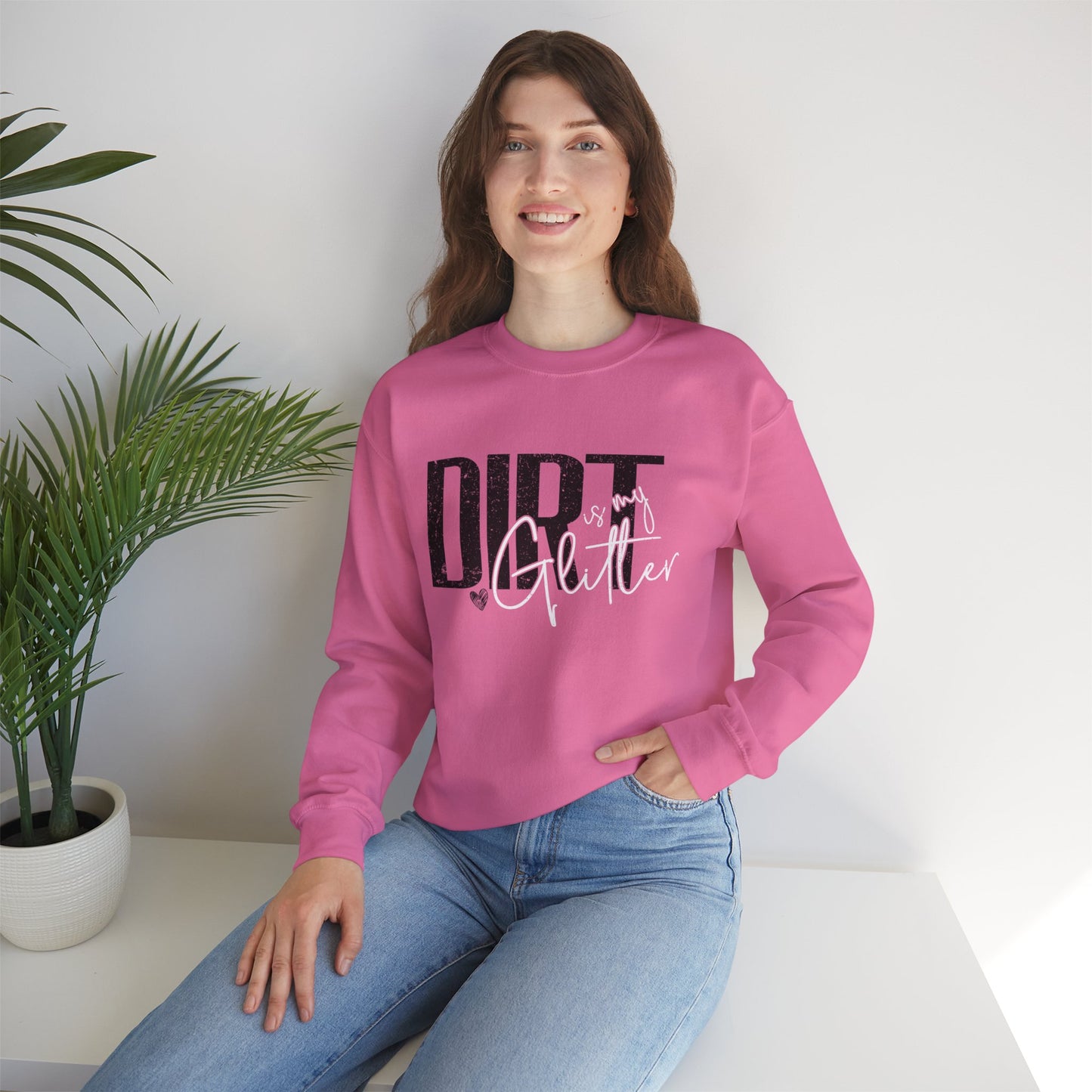 Dirt is my Glitter Unisex Heavy Blend™ Crewneck Sweatshirt