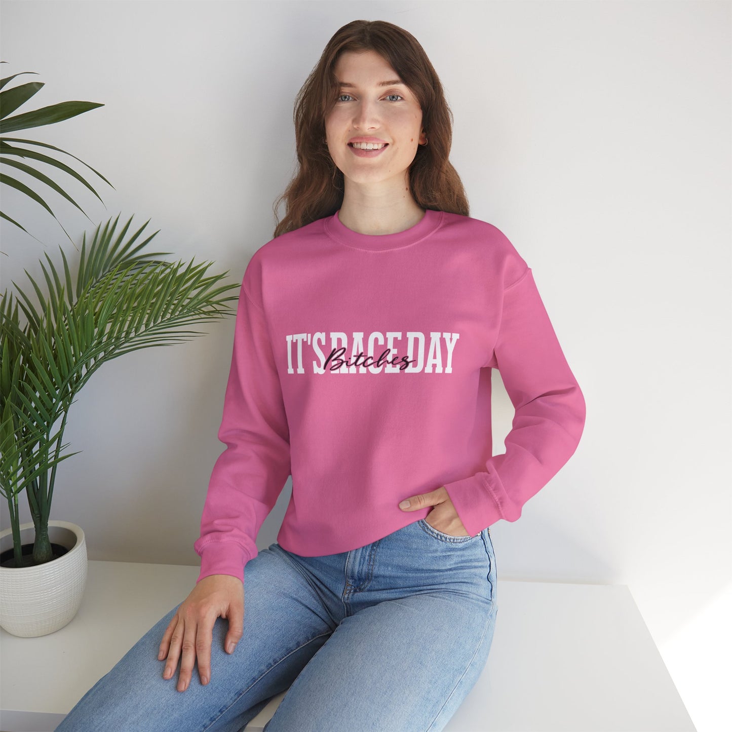 It's Race Day B Unisex Heavy Blend™ Crewneck Sweatshirt