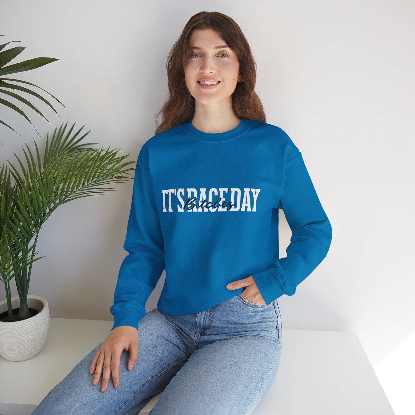 It's Race Day B Unisex Heavy Blend™ Crewneck Sweatshirt