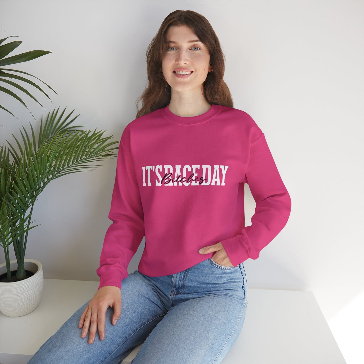 It's Race Day B Unisex Heavy Blend™ Crewneck Sweatshirt