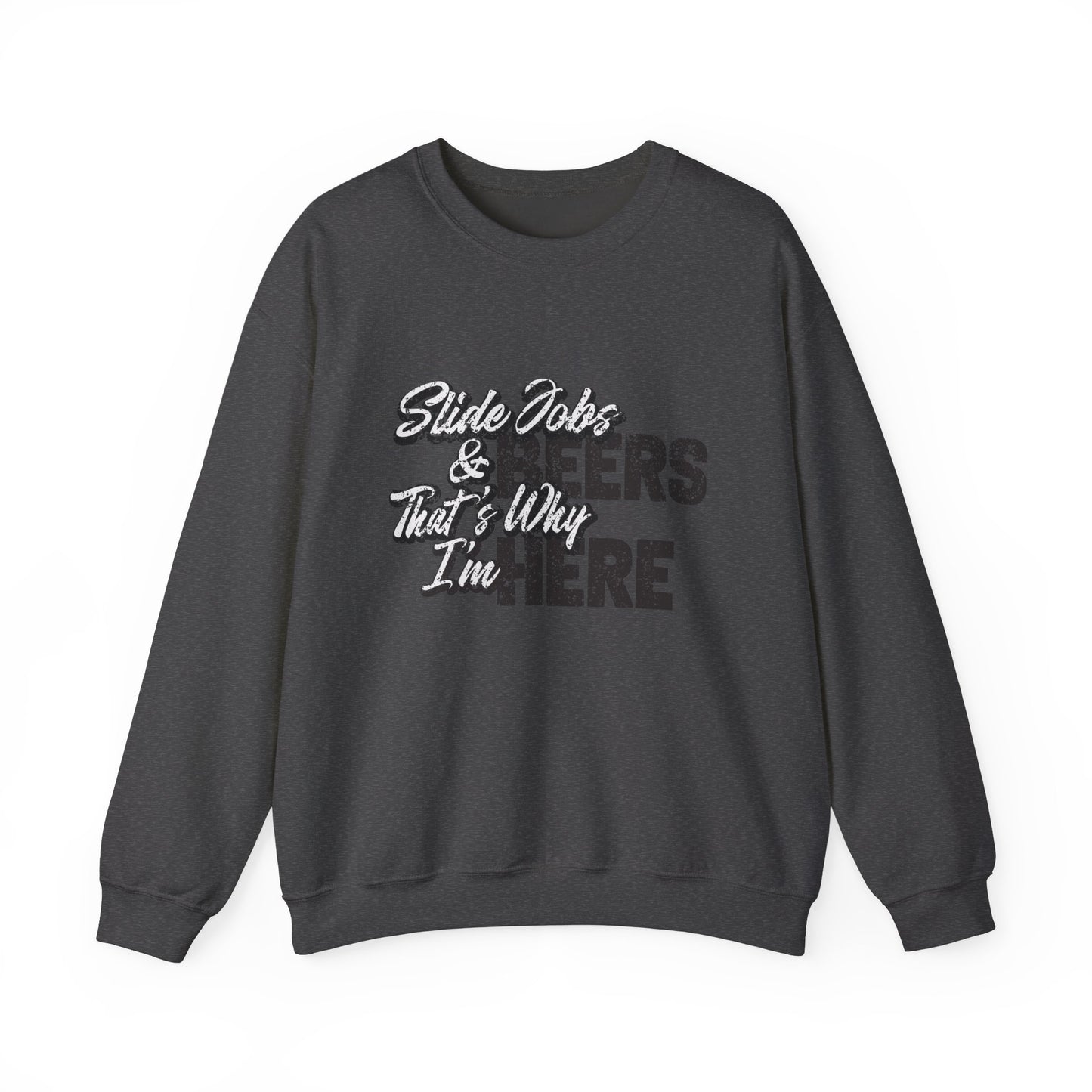 Slide Jobs & Beer Unisex Heavy Blend™ Crewneck Sweatshirt