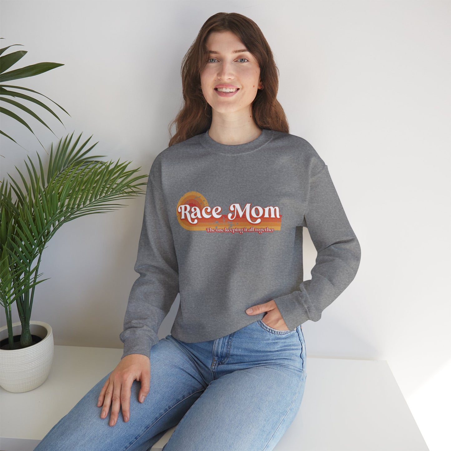 Race Mom Unisex Heavy Blend™ Crewneck Sweatshirt