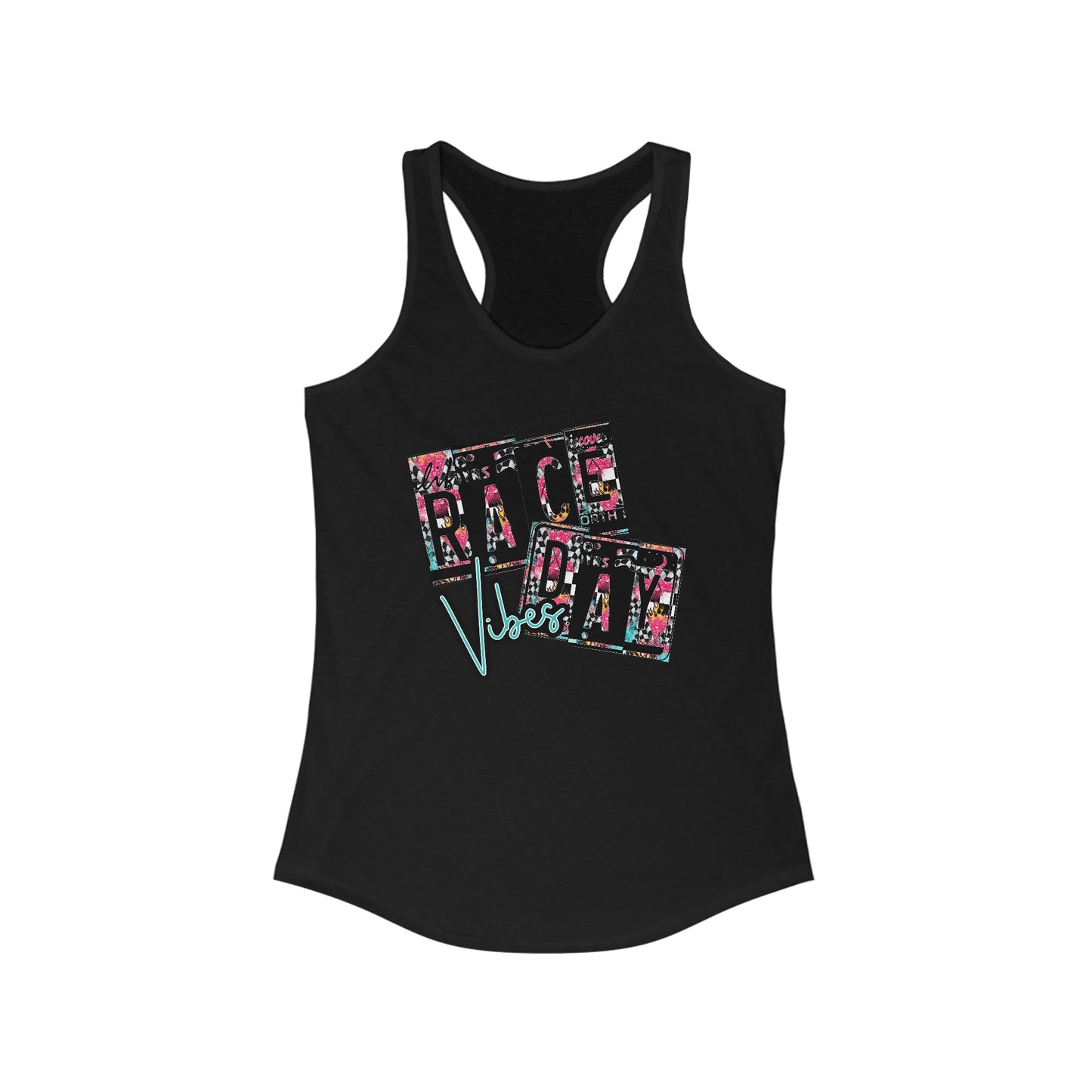 Race Day Vibes Racerback Tank