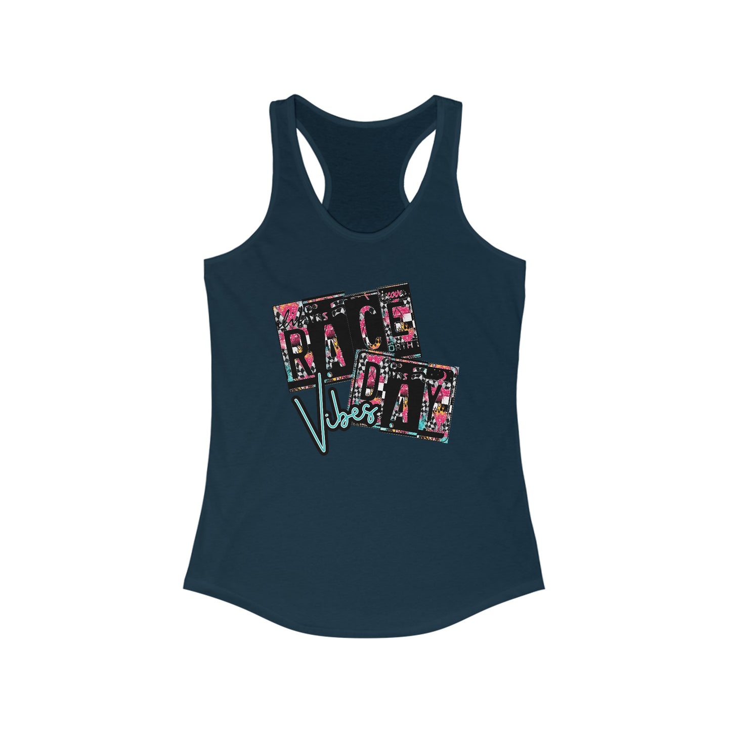 Race Day Vibes Racerback Tank