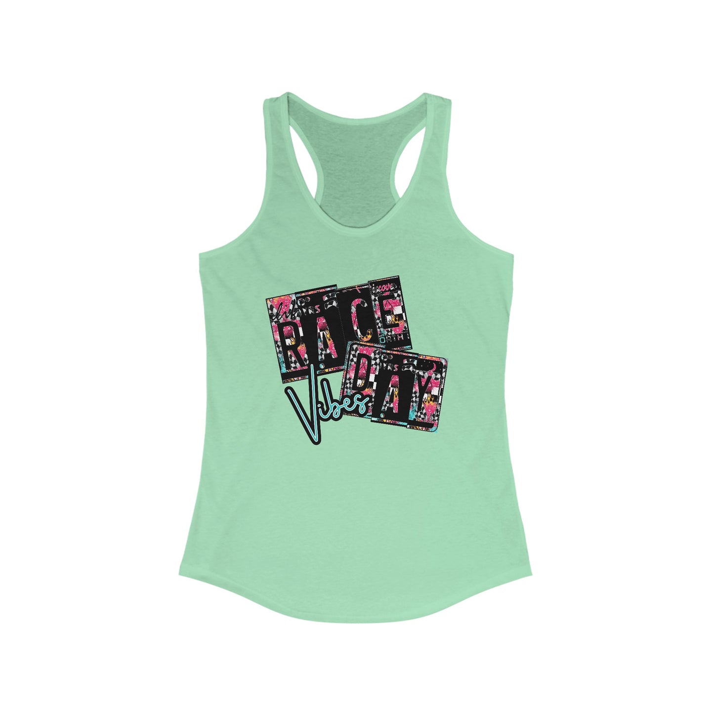 Race Day Vibes Racerback Tank