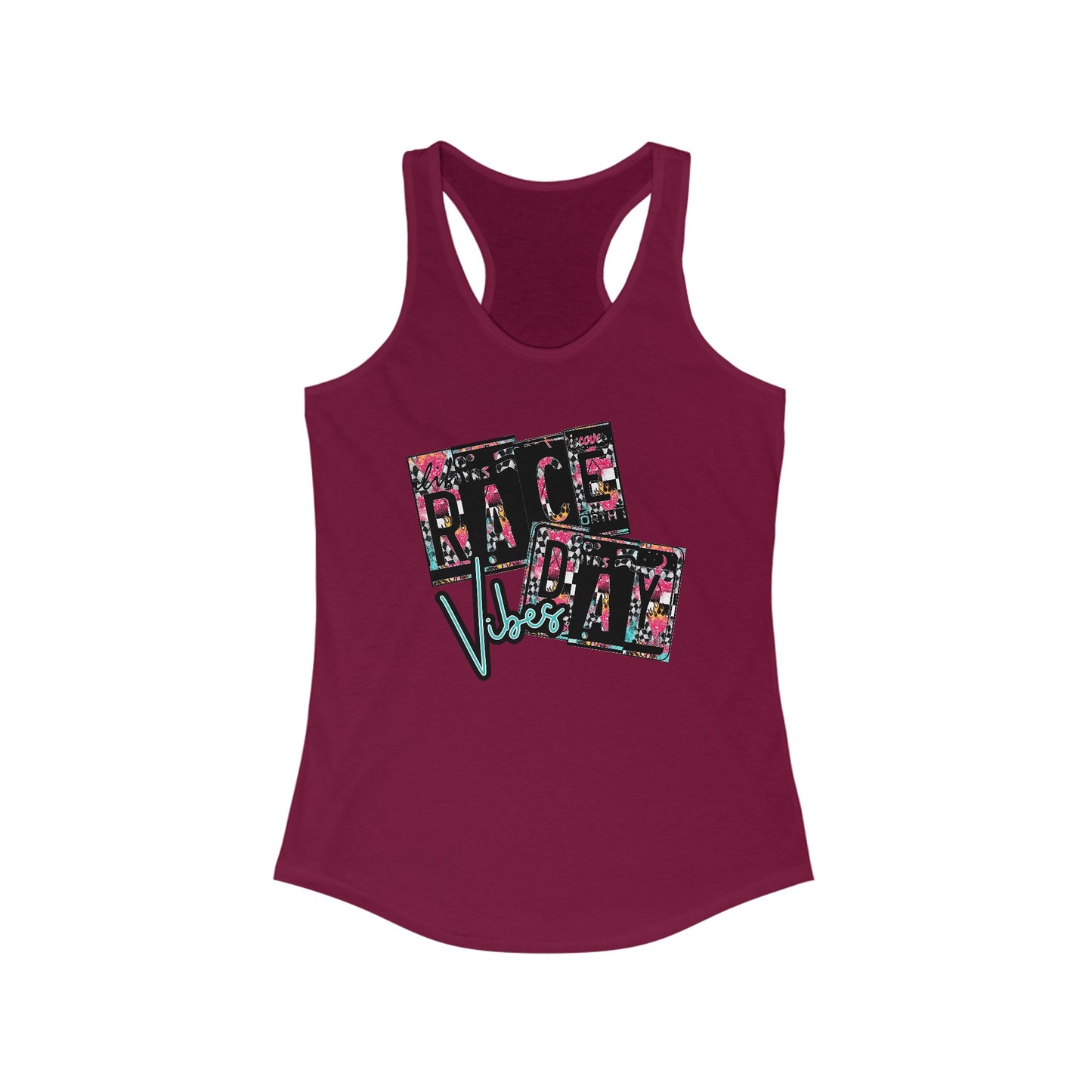 Race Day Vibes Racerback Tank