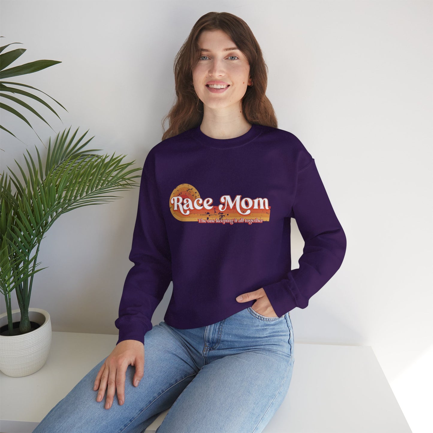 Race Mom Unisex Heavy Blend™ Crewneck Sweatshirt