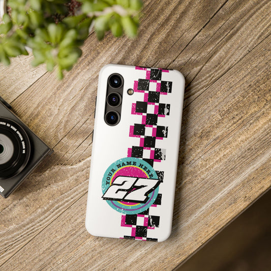 Custom Vintage 90s Style Checkered Phone Case