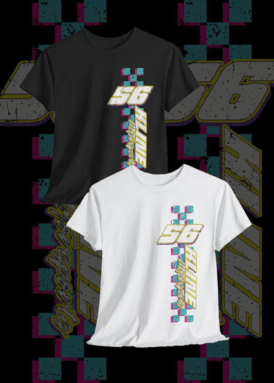 90s Retro Checkered Youth Driver's Name & Number Tee